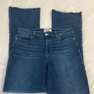 Paige High Rise Laurel Canyon Jeans in Aegean Distressed